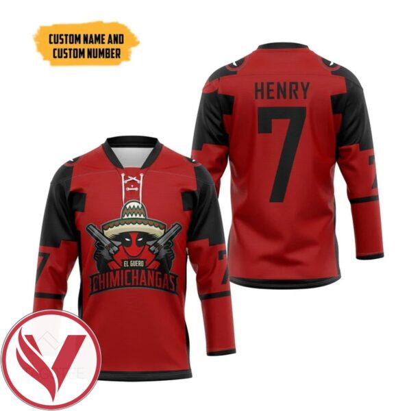 Wade Wilson Custom Name Custom Number Hockey Jersey, Trending Gifts For Fans - Vesles2014s 3