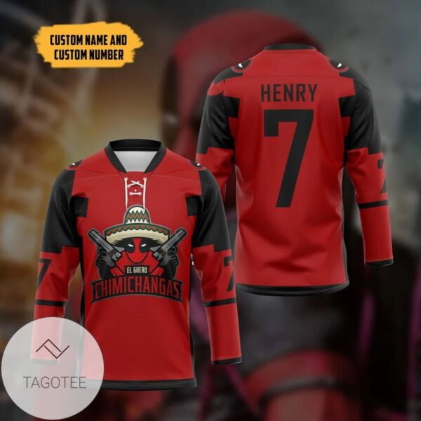 Wade Wilson Custom Name Custom Number Hockey Jersey, Trending Gifts For Fans - Vesles2014s 4