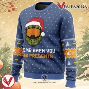 Wake Me When You Need Presents Halo Ugly Christmas Sweater, Unique Christmas Gift For Fans - Vesles2014S 1