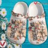 Walk By Faith God Cross Leopard Croc Shoes For Women- Cross Flower Shoes Croc Clogs Birthday Gift, Unique Gift From  Vesles2014S