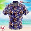 Waluigi Mario Bros Hawaiian Button Up Shirt, Perfect Gifts For Anime Lovers - Vesles2014S