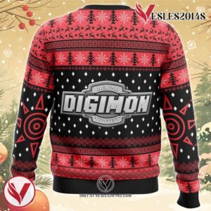 Wargreymon Digimon Ugly Christmas Sweater, Unique Christmas Gift For Fans - Vesles2014S 1