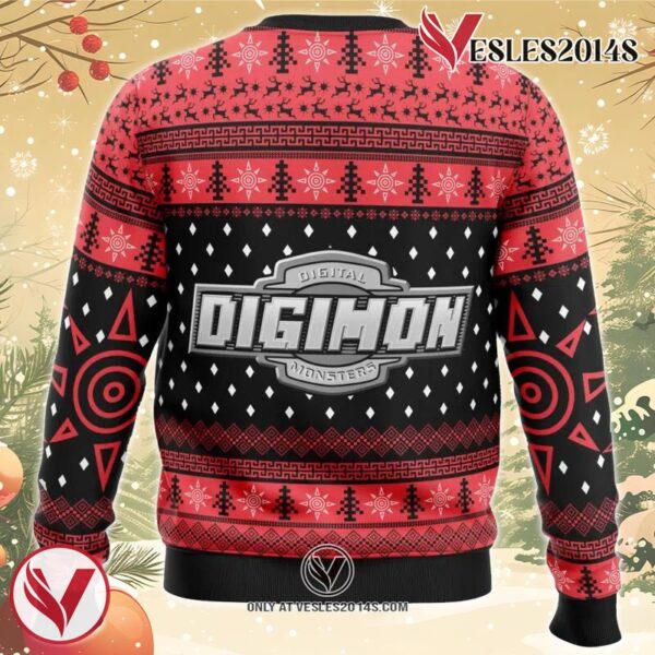 Wargreymon Digimon Ugly Christmas Sweater, Unique Christmas Gift For Fans - Vesles2014S 1