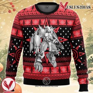 Wargreymon Digimon Ugly Christmas Sweater, Unique Christmas Gift For Fans - Vesles2014S