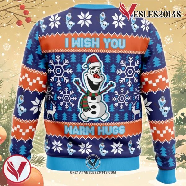 Warm Hugs Frozen Ugly Christmas Sweater, Unique Christmas Gift For Fans - Vesles2014S 1