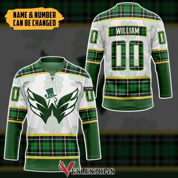 Washington Capitals St Patrick Day Personalized Custom Hockey Jersey, Trending Gifts For Fans - Vesles2014s 2