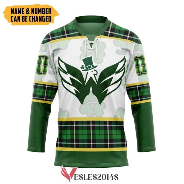 Washington Capitals St Patrick Day Personalized Custom Hockey Jersey, Trending Gifts For Fans - Vesles2014s