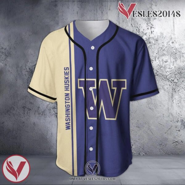 Washington Huskies Baseball Jersey Half Style NCAA, Unique Gifts For Fans - Vesles2014s