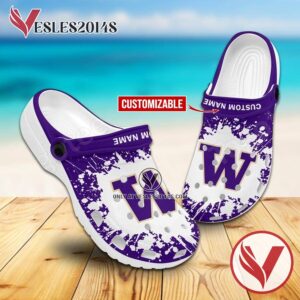 Washington Huskies Logo Custom Crocs Shoes For Men And Women, Unique Clogs Shoes For Fans - Vesles2014S