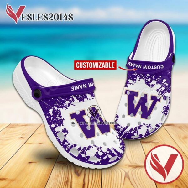 Washington Huskies Logo Custom Crocs Shoes For Men And Women, Unique Clogs Shoes For Fans - Vesles2014S