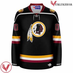 Washington Redskins Black Hockey Jersey - 1983 Throwback - Vesles2014S 2