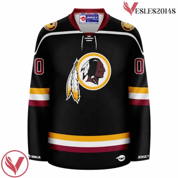 Washington Redskins Black Hockey Jersey - 1983 Throwback - Vesles2014S 2