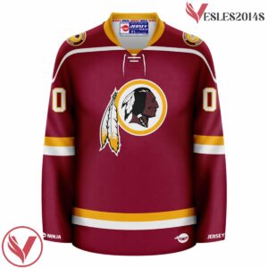 Washington Redskins Burgundy Hockey Jersey - 1983 Throwback - Vesles2014S 2