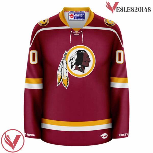 Washington Redskins Burgundy Hockey Jersey - 1983 Throwback - Vesles2014S 2