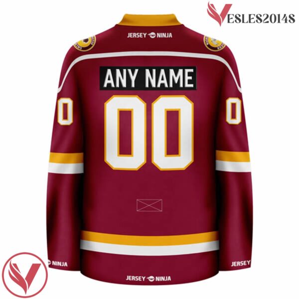 Washington Redskins Burgundy Hockey Jersey - 1983 Throwback - Vesles2014S 3