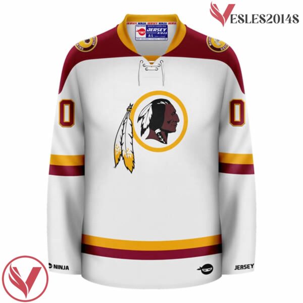 Washington Redskins White Hockey Jersey - 1983 Throwback - Vesles2014S 2