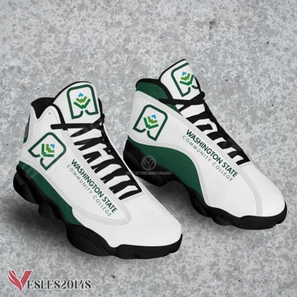 Washington State Community College Logo Air Jordan 13 Shoes, Best Sneaker Gifts For Fans - Vesles2014s