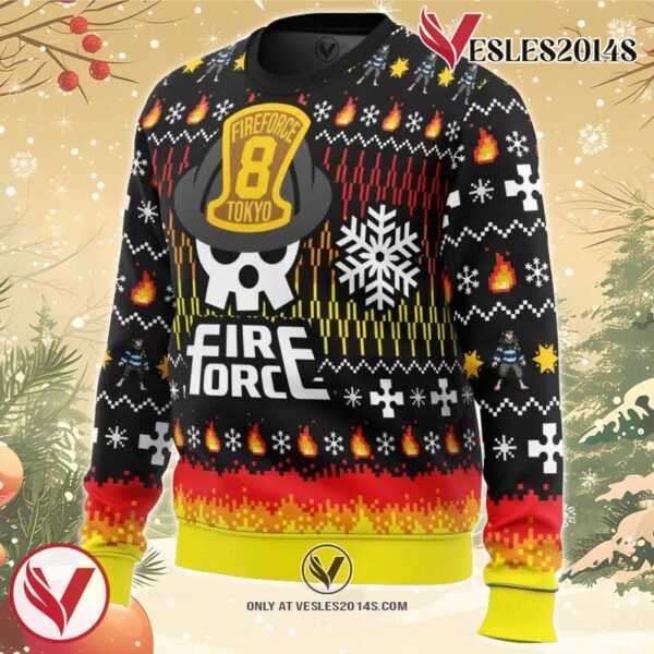 We Didn’t Start the Fire this Christmas Fire Force Ugly Christmas Sweater, Unique Christmas Gift For Fans - Vesles2014S 1