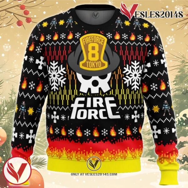 We Didn’t Start the Fire this Christmas Fire Force Ugly Christmas Sweater, Unique Christmas Gift For Fans - Vesles2014S