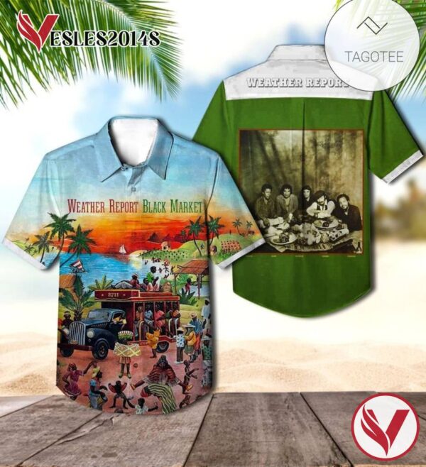 Weather Report Black Market Album Cover Hawaiian Shirt, Best Gift For Music Lovers Vesles2014S