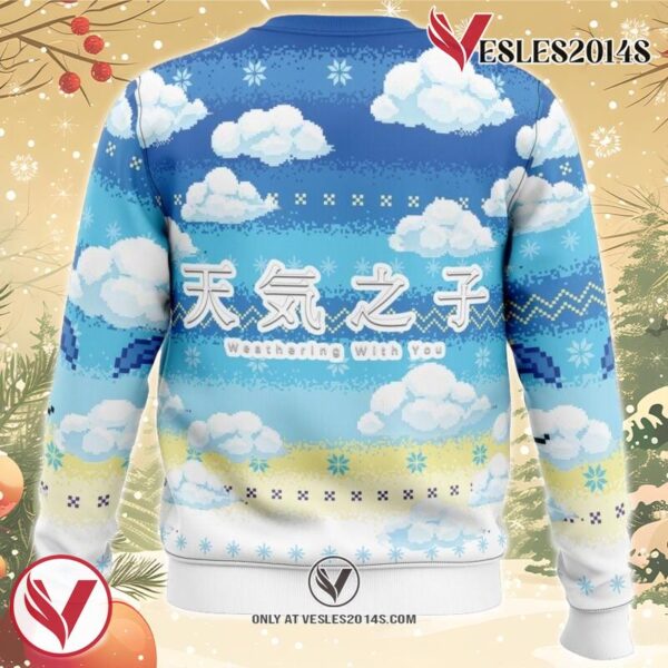 Weathering With You Ugly Christmas Sweater, Unique Christmas Gift For Fans - Vesles2014S 1