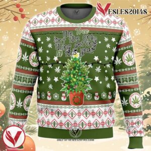 Weed Lit This Year Ugly Christmas Sweater, Unique Christmas Gift For Fans - Vesles2014S