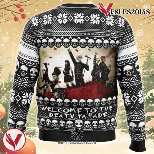 Welcome To The Death Parade Ugly Christmas Sweater, Unique Christmas Gift For Fans - Vesles2014S 1