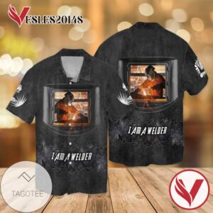 Welder I Am A Welder For men And Women Graphic Print Short Sleeve Hawaiian Casual Shirt Vesles2014S 1