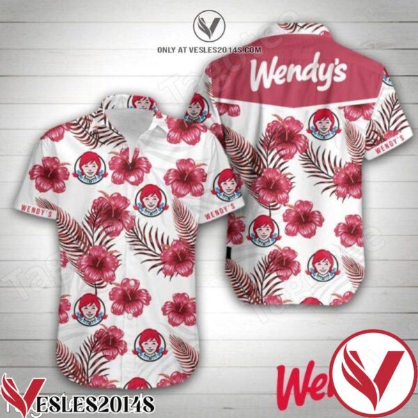 Wendy’s Red Hibiscus Flower Hawaiian Shirt, Unique Gifts For Friends - Vesles2014S 1