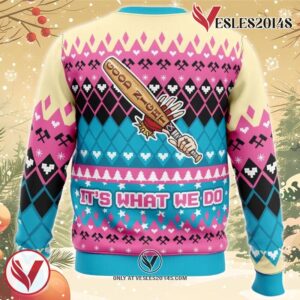 We’re Bad Guys Harley Quinn DC Comics Ugly Christmas Sweater, Unique Christmas Gift For Fans - Vesles2014S 3