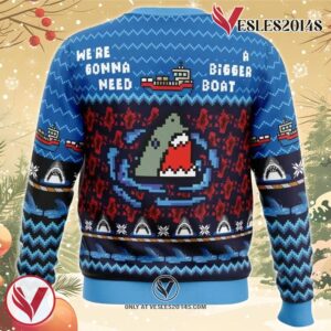 We’re Gonna Need A Bigger Boat Jaws Ugly Christmas Sweater, Unique Christmas Gift For Fans - Vesles2014S 1