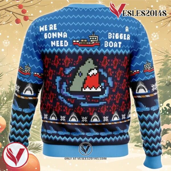 We’re Gonna Need A Bigger Boat Jaws Ugly Christmas Sweater, Unique Christmas Gift For Fans - Vesles2014S 1