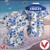 West Coast Eagles Blue Tropical Floral White Hawaiian Shirt, Unique Gifts For Friends - Vesles2014S 1