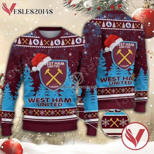 West Ham United F.C Sport Ugly Christmas Sweater, Unique Gifts For Fans - Vesles2014aS 1