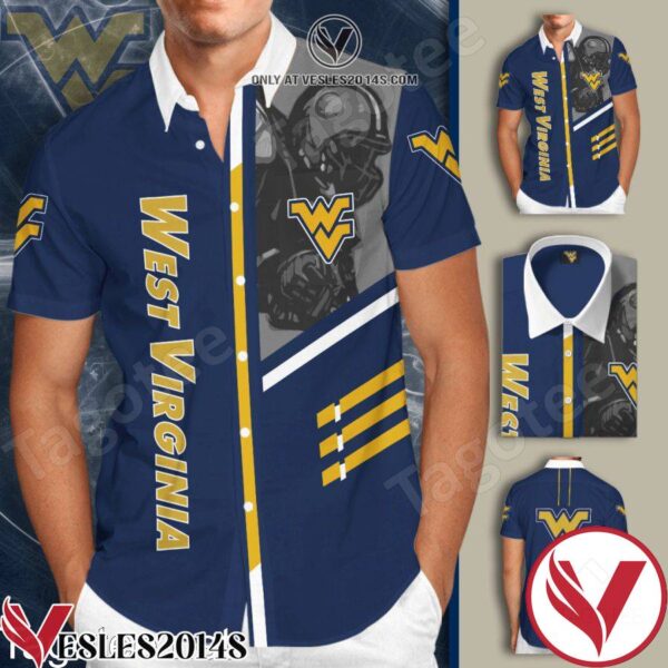 West Virginia Mountaineers Hail West Virginia Navy Hawaiian Shirt And Short, Unique Gifts For Friends - Vesles2014S 1
