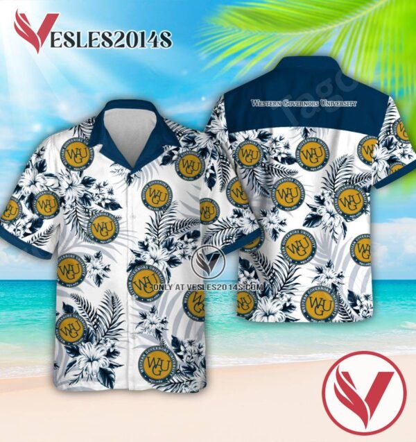 Western Governors University Indiana Logo Hawaiian Suit, Perfect Gifts Idea In Holiday - Vesles2014S