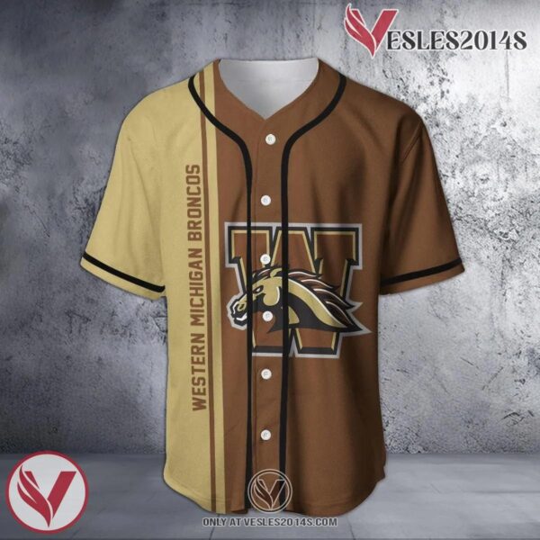Western Michigan Broncos Baseball Jersey Half Style NCAA, Unique Gifts For Fans - Vesles2014s