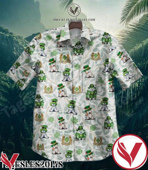 Westie Four-leaf Clover Hawaiian Shirt, Unique Gifts For Friends - Vesles2014S 1