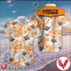 Wests Tigers Orange Tropical Floral White Hawaiian Shirt, Unique Gifts For Friends - Vesles2014S 1