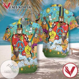 What Is Hippie Hawaiian Graphic Print Short Sleeve Hawaiian Casual Shirt Vesles2014S