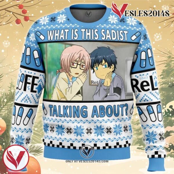 What is this Sadist Talking About Relife Ugly Christmas Sweater, Unique Christmas Gift For Fans - Vesles2014S