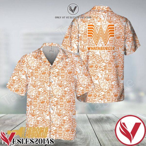 Whataburger Doodle Art Hawaiian Shirt, Unique Gifts For Friends - Vesles2014S 1