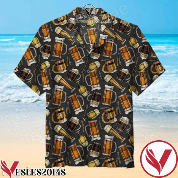 Wheat Beer Pattern Hawaiian Shirt, Unique Gifts For Friends - Vesles2014S 1