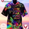 Where Words Fail Music Speaks Print Short Sleeve Hawaiian Casual Shirt Vesles2014S