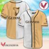 White And Beige Split Guinness Beer Baseball Jersey, Perfect Gifts For Fans - Vesles2014S
