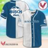 White And Blue Split Busch Latte Baseball Jersey, Perfect Gifts For Fans - Vesles2014S