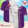 White And Purple Split Crown Royal Baseball Jersey, Perfect Gifts For Fans - Vesles2014S