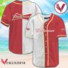 White And Red Split Budweiser Beer Baseball Jersey, Perfect Gifts For Fans - Vesles2014S