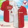 White And Red Split Stella Artois Baseball Jersey, Perfect Gifts For Fans - Vesles2014S