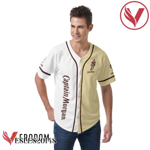 White Beige Captain Morgan Baseball Jersey, Perfect Gifts For Fans - Vesles2014S 2